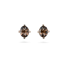 画像をギャラリービューアに読み込む, Cosmo Oval Earrings | Smoky Quartz