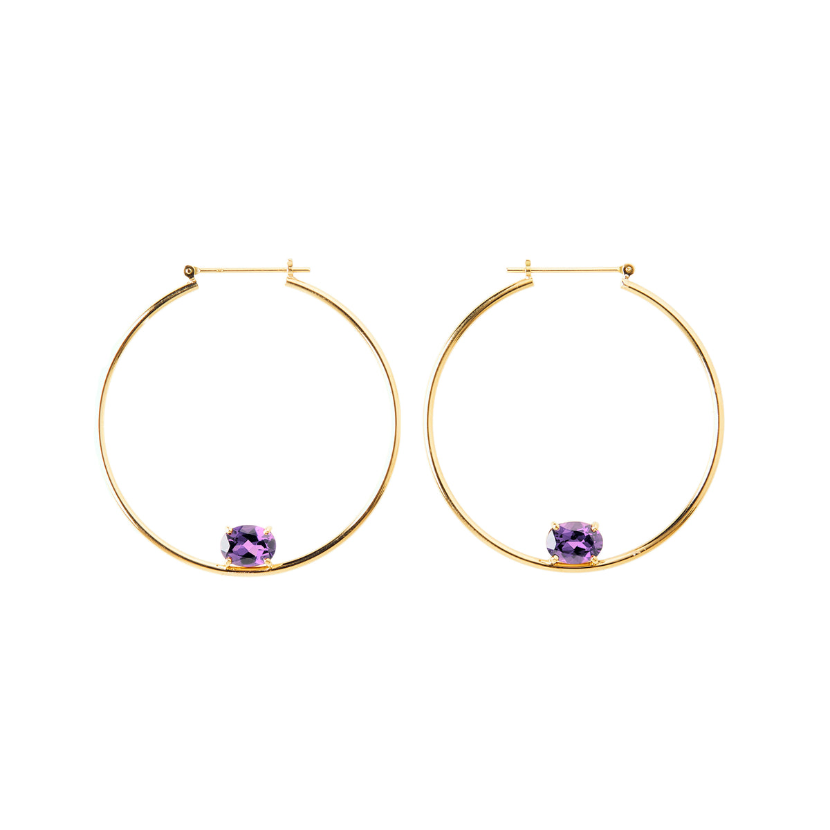 Maan Hoop Earrings | Amethyst – MYLAN ONLINE SHOP