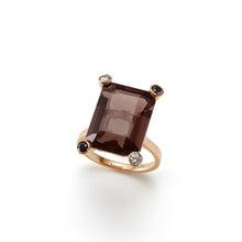 画像をギャラリービューアに読み込む, Cosmo Square Ring | Smoky Quartz
