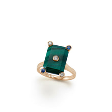 画像をギャラリービューアに読み込む, Cosmo Petit Square Ring | Malachite