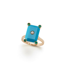 画像をギャラリービューアに読み込む, Cosmo Petit Square Ring | Turquoise