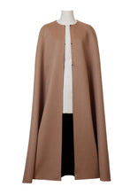 Load image into Gallery viewer, Cashmere Poncho Coat | Noir × Sahara
