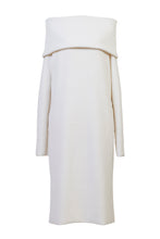 Load image into Gallery viewer, Cashmere Knit Off Shoulder Dress | Pearl
