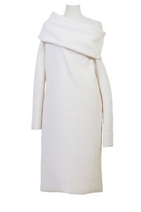 Cashmere Knit Off Shoulder Dress | Stone