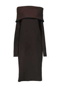 Cashmere Knit Off Shoulder Dress | Soil