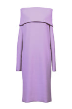 Load image into Gallery viewer, Cashmere Knit Off Shoulder Dress | Lilac
