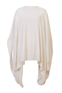 Cashmere Knit Oversize Poncho | Pearl