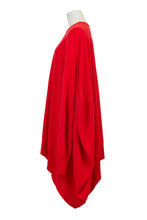 Load image into Gallery viewer, Cashmere Knit Oversize Poncho | Cherry Red

