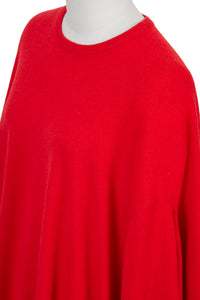 Cashmere Knit Oversize Poncho | Charcoal Grey