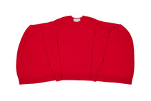 画像をギャラリービューアに読み込む, Cashmere Knit Oversize Poncho | Cherry Red
