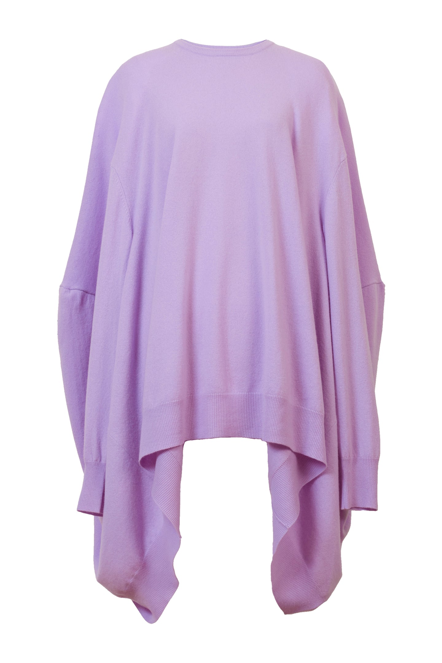 Cashmere Knit Oversize Poncho | Lilac