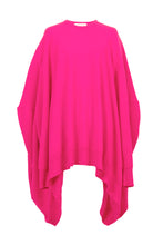 Load image into Gallery viewer, Cashmere Knit Oversize Poncho | Fusha Pink
