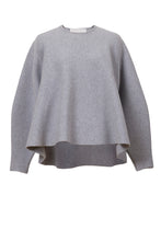 Load image into Gallery viewer, Wool Cashmere Knit Flare Top | Light Grey
