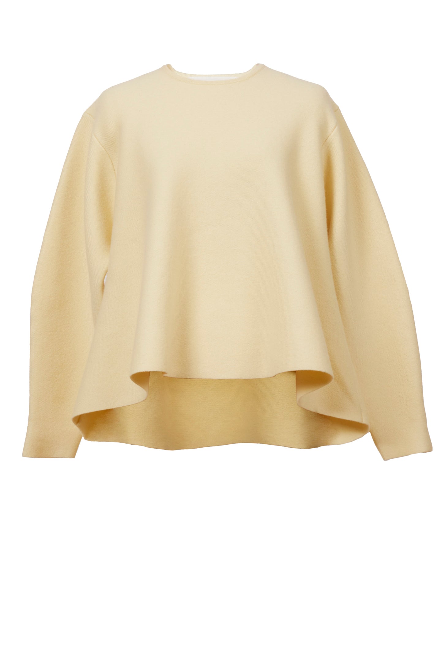 Wool Cashmere Knit Flare Top | Citrine
