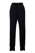 Load image into Gallery viewer, Wool Cashmere Knit Slit Jogger Pants | Stone
