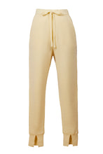 Load image into Gallery viewer, Wool Cashmere Knit Slit Jogger Pants | Citrine
