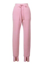 Load image into Gallery viewer, Wool Cashmere Knit Slit Jogger Pants | Rose
