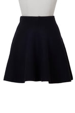 Load image into Gallery viewer, Wool Cashmere Knit Flare Mini Skirt | Charcoal Grey
