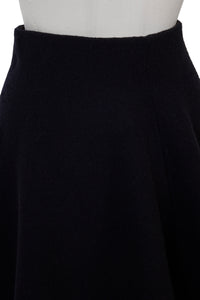 Wool Cashmere Knit Flare Mini Skirt | Stone