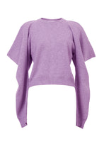 Load image into Gallery viewer, Wool Cashmere Knit Open Shoulder Top | Lilac
