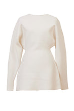 Load image into Gallery viewer, Wool Cashmere Knit Mini Dress | Pearl
