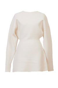 Wool Cashmere Knit Mini Dress | Pearl