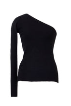 Load image into Gallery viewer, Cashmere One Shoulder Top | Stone
