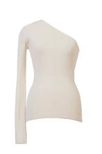 Load image into Gallery viewer, Cashmere One Shoulder Top | Pearl
