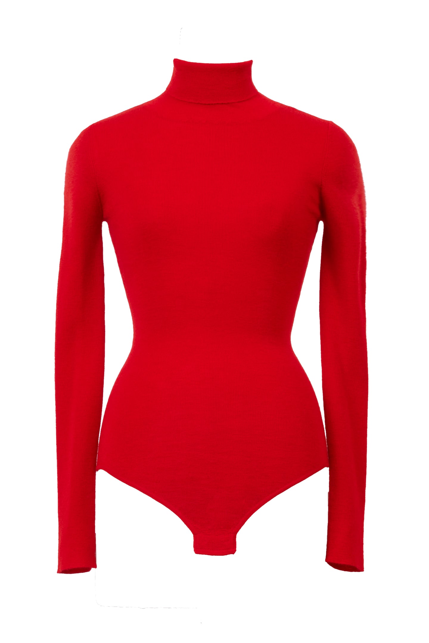 Cashmere High Neck Bodysuit | Cherry Red
