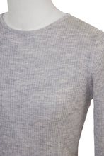 Load image into Gallery viewer, Cashmere Rib Crew Neck Top | Pearl
