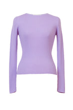 Load image into Gallery viewer, Cashmere Rib Crew Neck Top | Lilac
