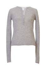 Load image into Gallery viewer, Cashmere Henly Neck Top | Light Grey
