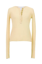 Load image into Gallery viewer, Cashmere Henly Neck Top | Citrine
