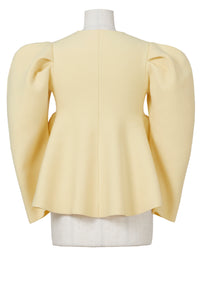 Wool Cashmere Fit and Flare Top | Pearl