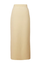 Load image into Gallery viewer, Wool Cashmere Knit Back Slit Skirt | Citrine
