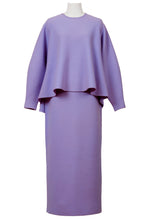 Load image into Gallery viewer, Wool Cashmere Knit Back Slit Skirt | Lilac
