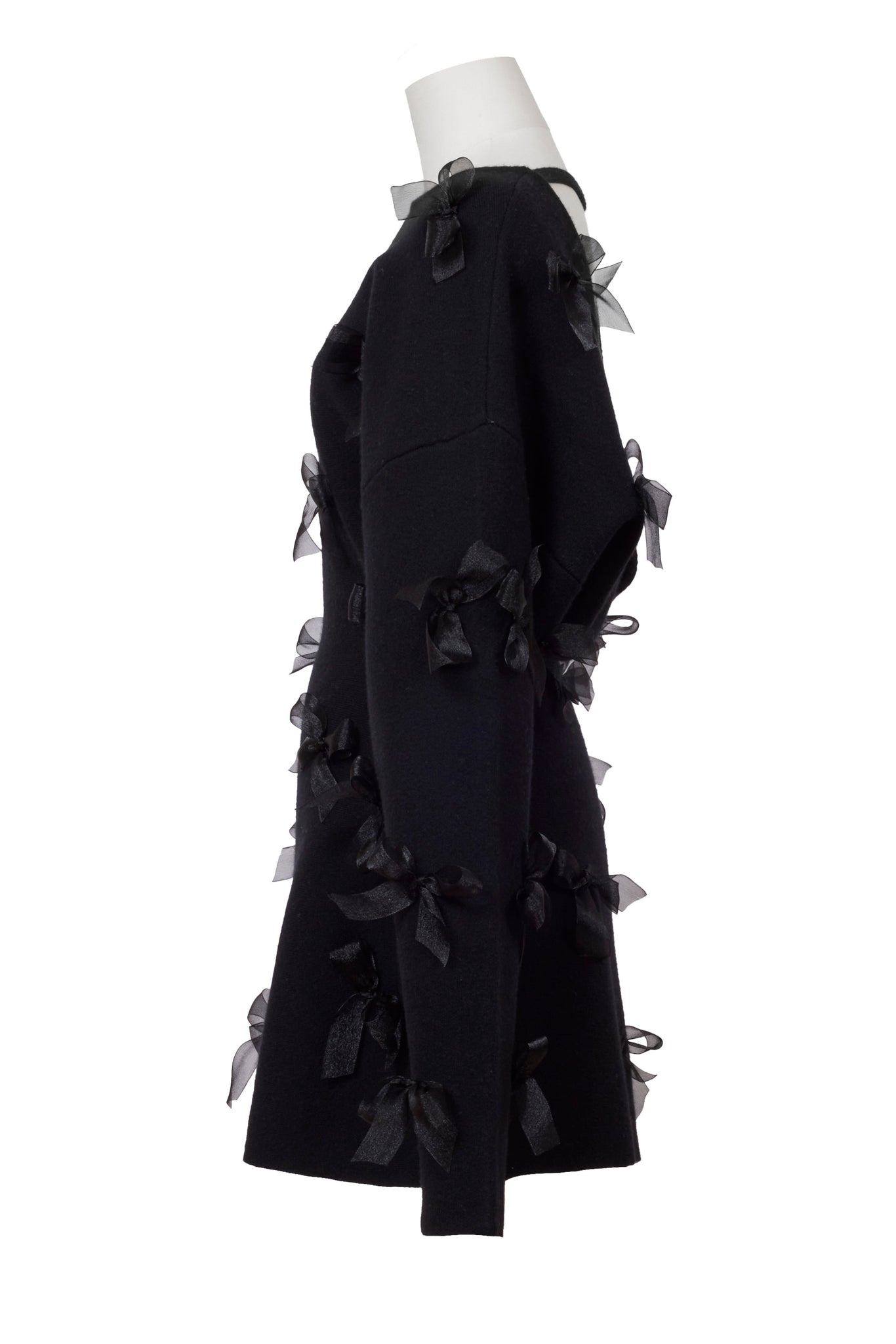 Wool Cashmere Knit Mini Dress with Ribbon | Stone – MYLAN ONLINE SHOP