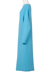 Cashmere I-Line Dress | Sea Blue