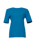 Load image into Gallery viewer, Padded Shoulder Back Open Top | Capri Blue
