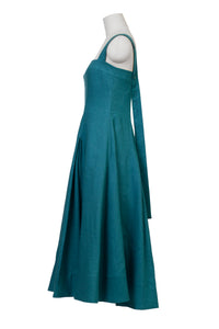 Back String Dress | Peacock Green