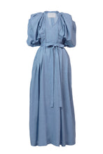 Load image into Gallery viewer, Volume Sleeve Maxi Dress | Wash Blue

