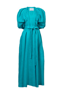 Volume Sleeve Maxi Dress | Emerald