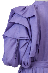 Volume Sleeve Maxi Dress | Wash Blue