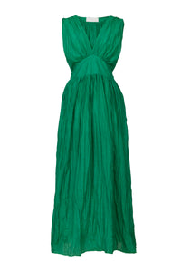 Crinkle Maxi Dress | Malachite Green