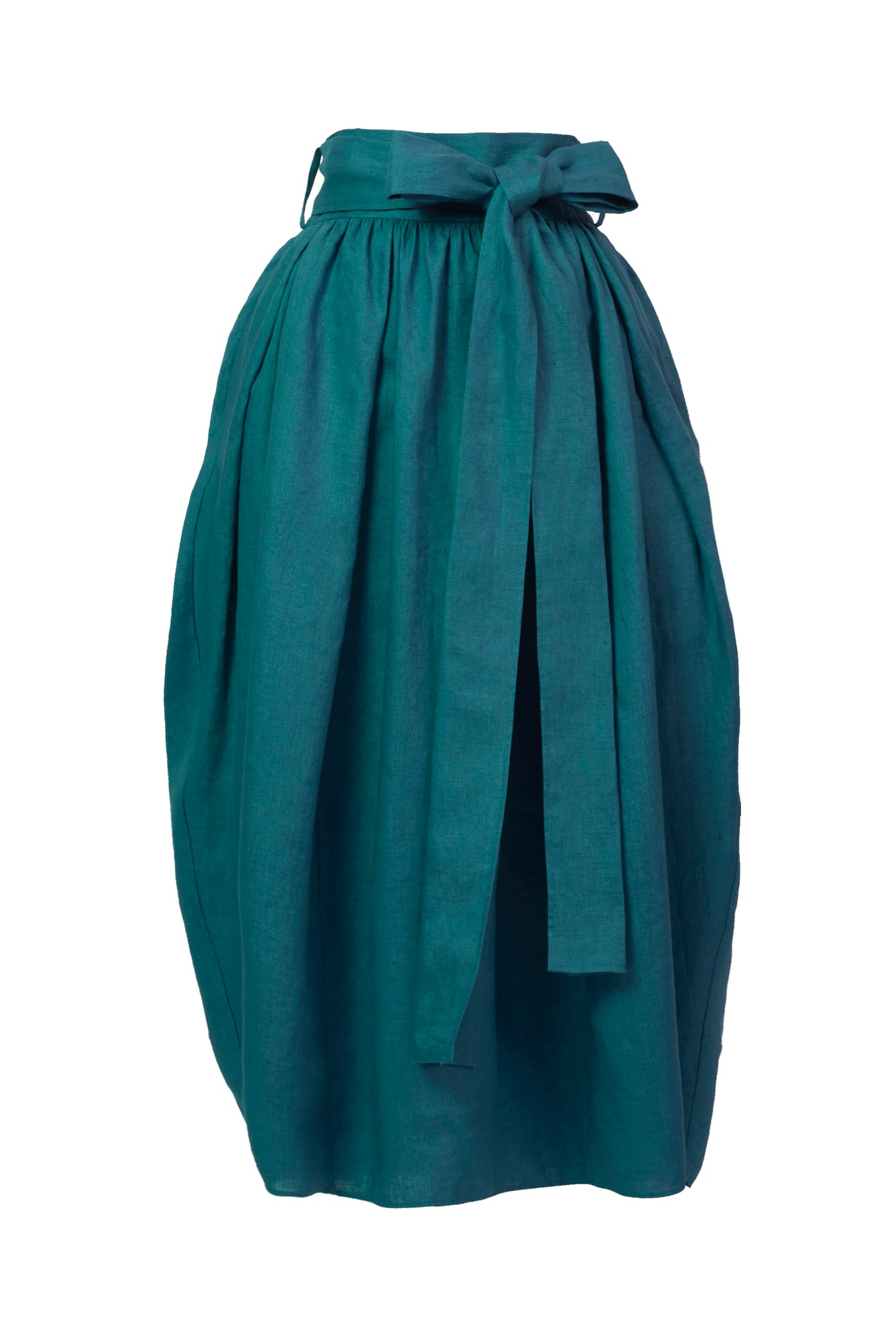Cocoon Ribbon Skirt | Peacock Green