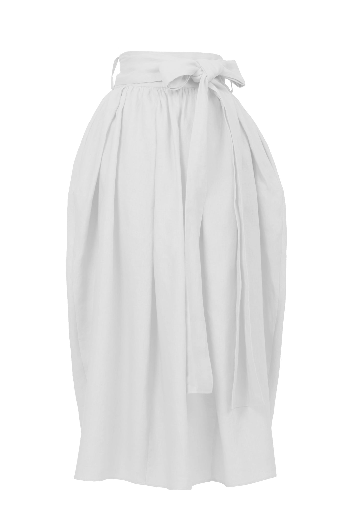 Cocoon Ribbon Skirt | Shell White