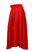 画像をギャラリービューアに読み込む, Maxi Gathered Slit Skirt | Coral Red
