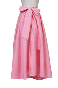 Maxi Gathered Slit Skirt | Lilac