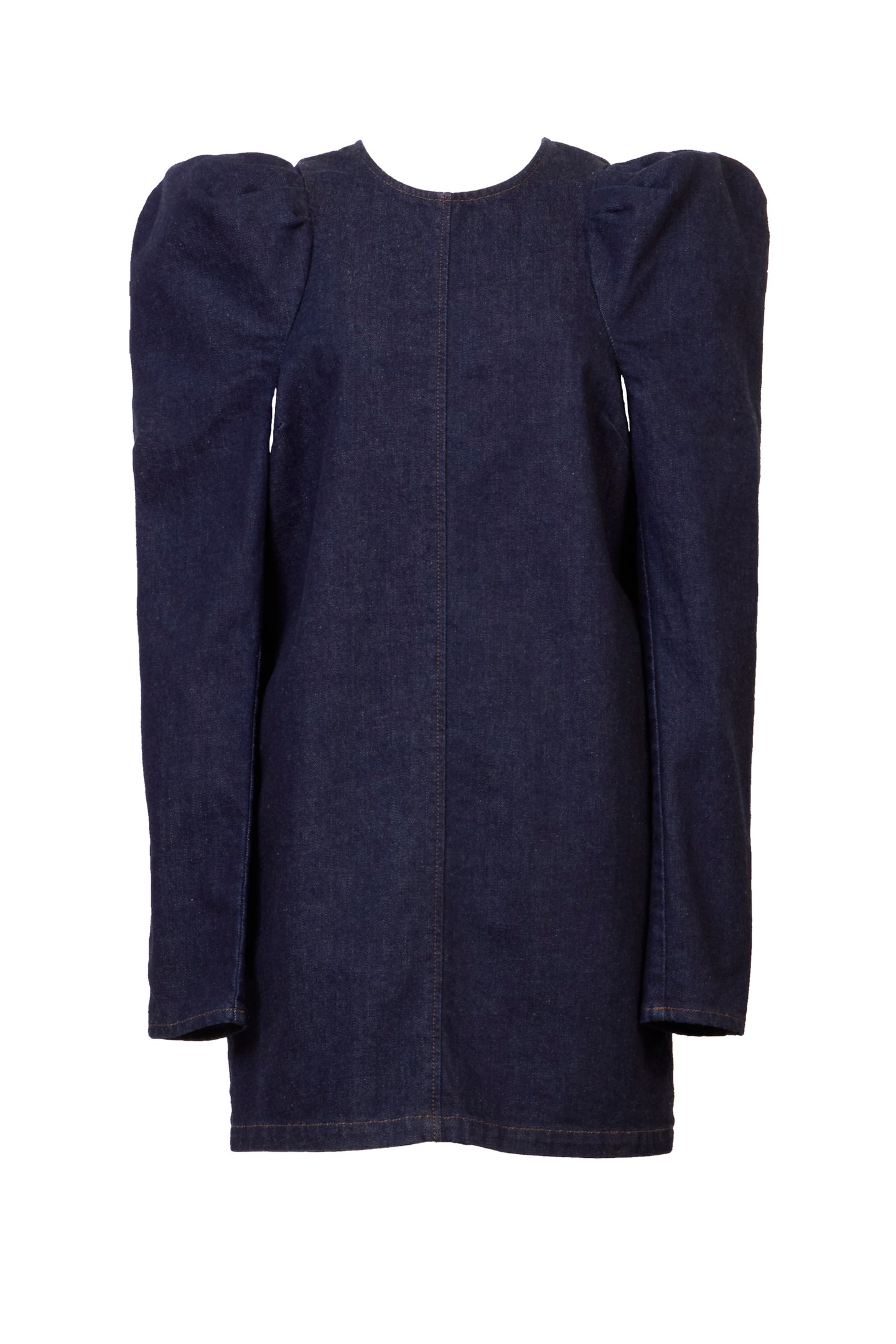Volume Sleeve Denim Dress | One Wash