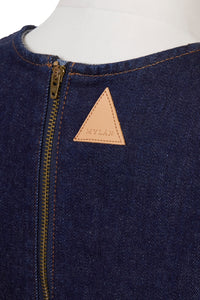 Volume Sleeve Denim Dress | One Wash